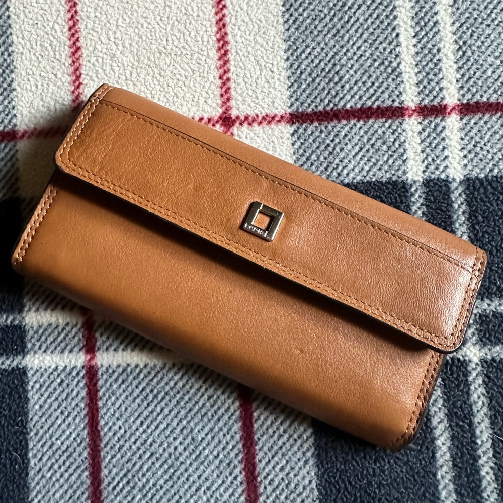 Lodis Artemis Flap Camel Color Cow-Hide Leather Wallet
